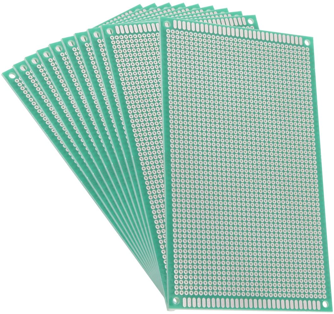 9cm x 15cm Double Sided FR4 Fiber Glass Dotted Veroboard